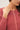 Pointelle 3/4 Sleeve Cardigan red knit texture and neckline close-up