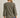 Back view of model wearing olive green Round Neck 3-4 Sleeve Top with blue jeans