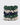 Ruched Satin Scrunchies 5pc Set in cream court green and navy blue