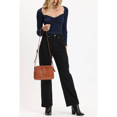 Fern Croco Crossbody