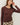 Ribbed Button Up Cardigan in burgundy with patterned skirt