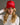 Red and pink merry trucker hat