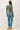 Back view of model wearing purple [NEW COLOR] Ribbed Crewneck Cardigan in green
