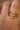 18K Gold Plated Waterproof Stainless Steel Wave Band Ring 7860 styled on fingers