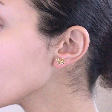 Posie Gold and Crystal Earrings