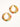 18K gold color beaded resort hoop earrings for women