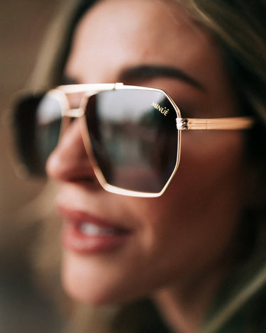 Harlow Green Gold Sunglasses