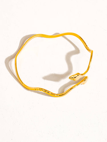 Zofia 18K Gold Non-Tarnish Wavy Serpent Bracelet