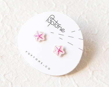 Tiny Sakura Cherry Blossom Flower Studs