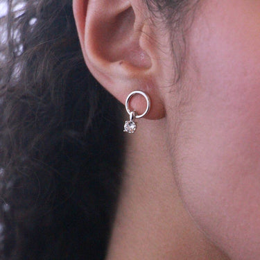 Octavia silver and crystal earrings