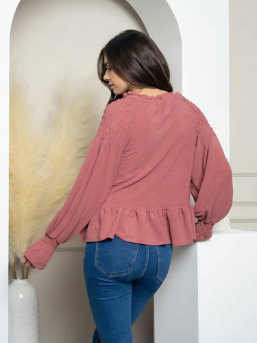 Full sleeves fall weather Mauve top
