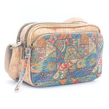 Natural Cork Women's Printed Crossbody Bag BAGF-036
