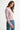 Pearl Button Ribbed Knit Cardigan in light blue side view