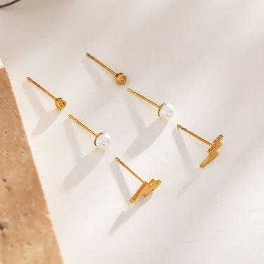 3 Pairs of Lightning Bolt Earrings