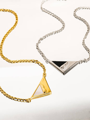 Fanny 18K Gold Non-Tarnish Triangle Urban Necklace