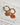 Pill Drop Hoop Earrings- Sunstone featuring gold hoops and smooth sunstone gemstones.