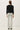 Pointelle 3/4 Sleeve Cardigan in black backview