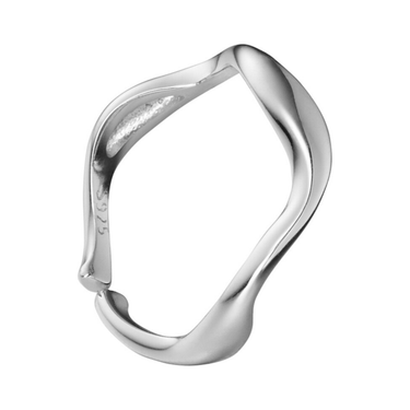 Gold Infinity Wave Stackable Ring in 925 Sterling Silver