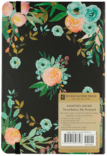 Nevertheless She Persisted Dot Matrix Notebook back cover