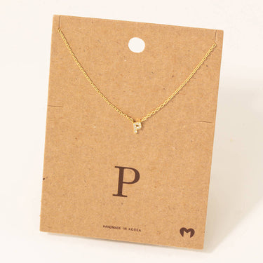 Mini Initial P Necklace