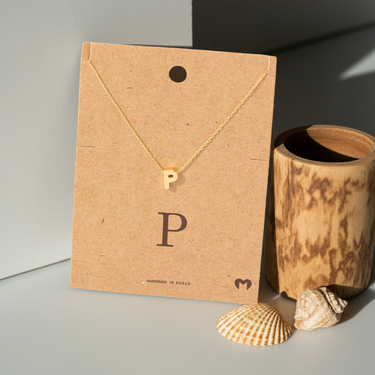 Initial P Pendant Necklace