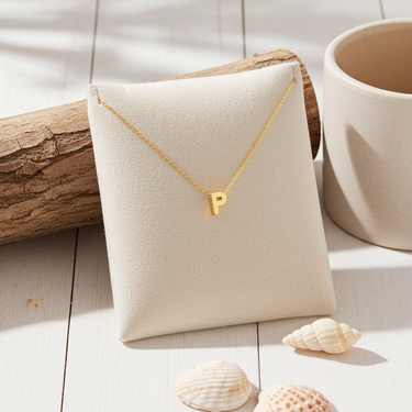 Initial P Pendant Necklace