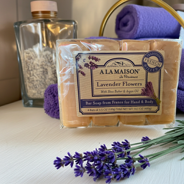 A La Maison Lavender Flowers Value Pack Bar Soap- 4 x 3.5 oz - Bar Soap
