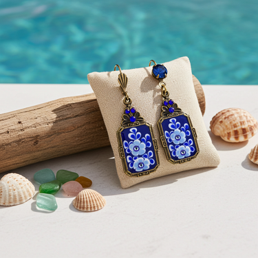 Forget Me Not Crystal Jill's Garden Earrings