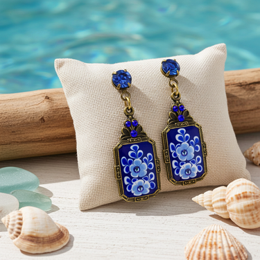 Forget Me Not Crystal Jill's Garden Earrings