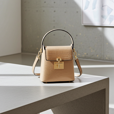 ABBY Croc Embossed Square Cellphone Crossbody