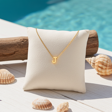 Initial J Pendant Necklace