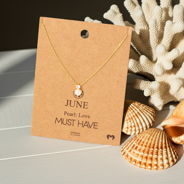 June Pearl Gem Pendant Necklace