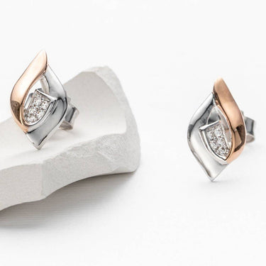 Sterling Silver Floating Ellipse Earrings Hypoallergenic