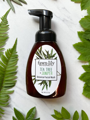 Tea Tree + Juniper Facial Wash Botanical Skin Cleanser
