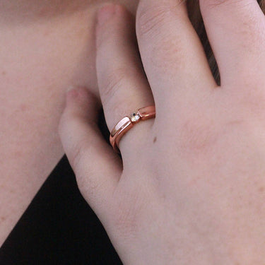 Simplicity Ring - Rose Gold and Crystal