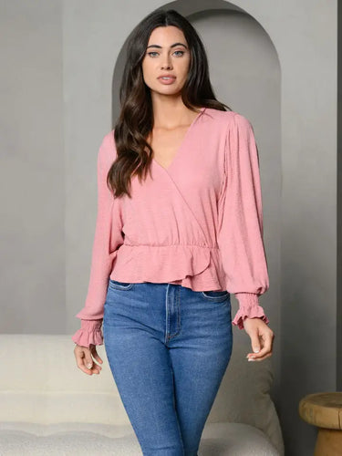 Fall weather full sleeve peplum top