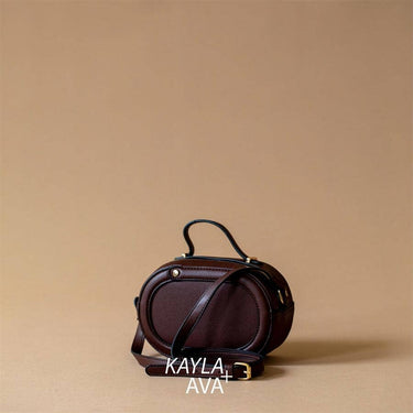 ANNA Opal Shape Hard Case Crossbody Bag with Top Handle