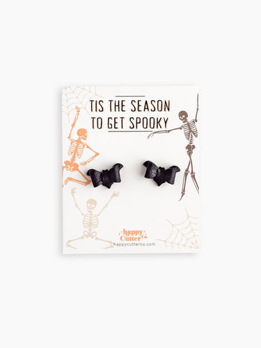 Halloween Studs – Bat Bow Stud Earrings 