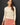 Pointelle 3/4 Sleeve Cardigan in coral front view