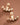18K Gold Plated Stainless Steel White Crystal Ear Jacket Studs 7985 close-up showing the white crystal details