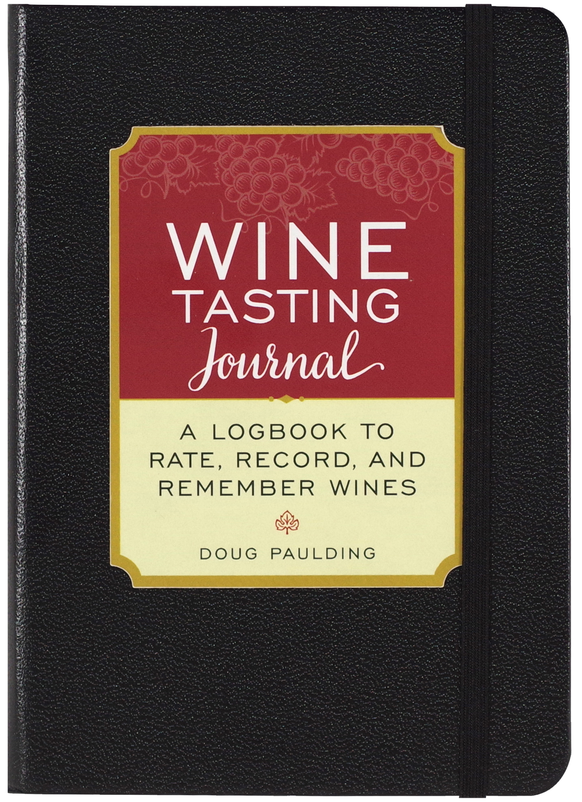 Wine Tasting Journal black cover with red label