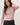 Model wearing purple [NEW COLOR] Ribbed Crewneck Cardigan in pink