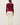 Ribbed Button Up Cardigan in dark pink back view