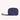 vegan wristlet makeup bag navy front view