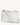 Mira & Moss Audrey Crossbody Bag in white vegan leather with adjustable strap and gold-tone hardware.