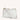 Mira & Moss Audrey Crossbody Bag in white vegan leather with adjustable strap and gold-tone hardware.