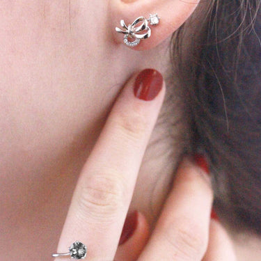 Posie earrings - Silver and Crystal