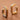 18K Gold PVD Plated Waterproof Stainless Steel Hoop Earrings 7782 displayed as a pair on a warm brown background