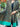 New Gray Modal Jamawar Scarf draped with teal outfit