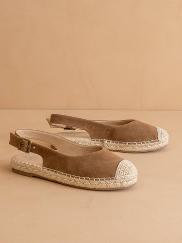 The Massa Brown Ballet Inspired Espadrille Flat showcasing natural jute and crochet detailing in a bohemian style.